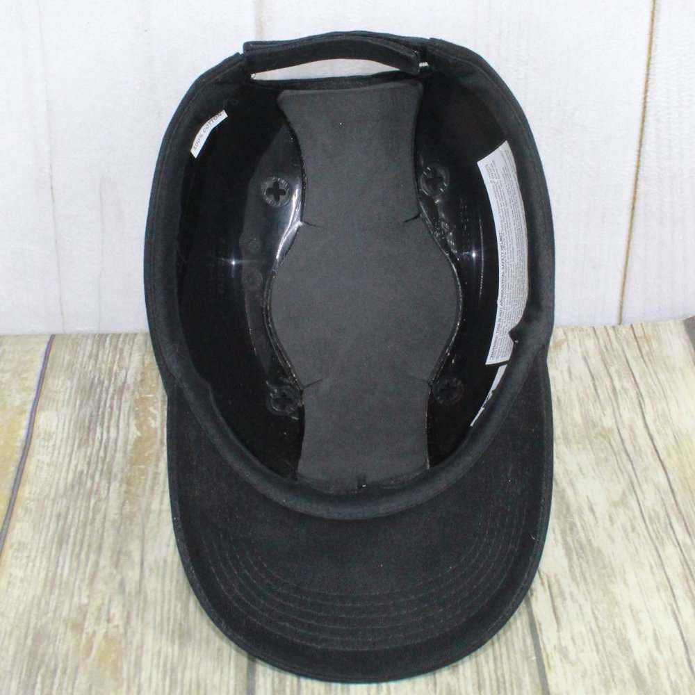 Condor Black Cotton Hook and Loop Vented Bump Cap Baseball Style - Picture 8 of 10